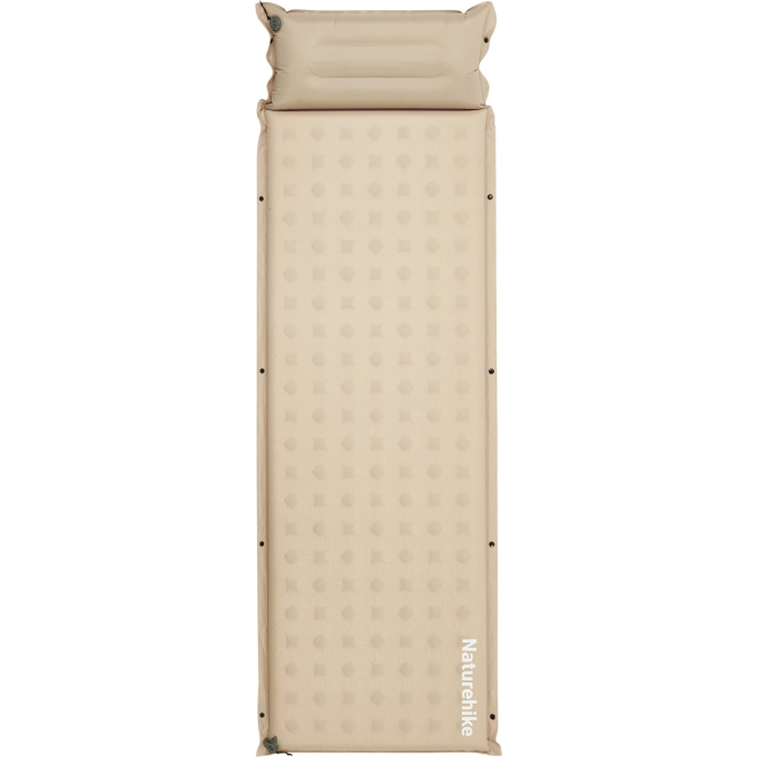 Коврик NATUREHIKE CNK2550WS025 D SERIES 6см с подушкой R4.9 самонадувной туристический бежевый 6977465868794