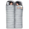 Ультралёгкий спальный мешок NATUREHIKE RM80 утиный пух L молния слева Grey 6927595707210L